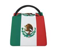 Borsa termica per il pranzo, borsa per il pranzo con stampa bandiera del Messico, borsa per il pranzo per adulti, borsa per il pranzo portatile riutilizzabile