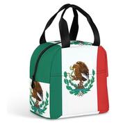Borsa termica per il pranzo, borsa per il pranzo con stampa bandiera del Messico, borsa per il pranzo per adulti, borsa per il pranzo portatile riutilizzabile