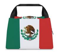 Borsa termica per il pranzo, borsa per il pranzo con stampa bandiera del Messico, borsa per il pranzo per adulti, borsa per il pranzo portatile riutilizzabile