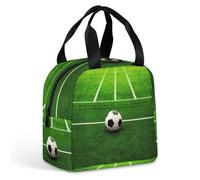 Borsa termica per il pranzo, borsa per il pranzo con stampa di campo di erba verde, borsa per il pranzo per adulti, borsa per il pranzo portatile riutilizzabile
