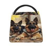 Borsa termica per il pranzo, borsa per il pranzo con stampa di cane pastore tedesco, borsa per il pranzo per adulti, borsa per il pranzo portatile riutilizzabile