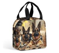 Borsa termica per il pranzo, borsa per il pranzo con stampa di cane pastore tedesco, borsa per il pranzo per adulti, borsa per il pranzo portatile riutilizzabile