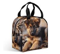 Borsa termica per il pranzo, borsa per il pranzo con stampa di cucciolo di pastore tedesco, borsa per il pranzo per adulti, borsa per il pranzo portatile riutilizzabile
