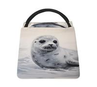 Borsa termica per il pranzo, borsa per il pranzo con stampa di pittura con sigillo di arpa, borsa per il pranzo per adulti, borsa per il pranzo portatile riutilizzabile
