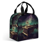 Borsa termica per il pranzo, borsa per il pranzo con stampa di scatola musicale da sogno, borsa per il pranzo per adulti, borsa per il pranzo portatile riutilizzabile