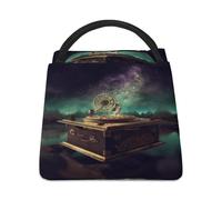 Borsa termica per il pranzo, borsa per il pranzo con stampa di scatola musicale da sogno, borsa per il pranzo per adulti, borsa per il pranzo portatile riutilizzabile