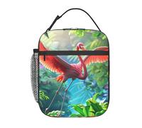 Borsa termica per il pranzo, borsa per il pranzo per adulti, contenitore per il pranzo Flamingo, contenitore per il pranzo Bento con tasca frontale per il lavoro