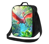 Borsa termica per il pranzo, borsa per il pranzo per adulti, contenitore per il pranzo Flamingo, contenitore per il pranzo Bento con tasca frontale per il lavoro