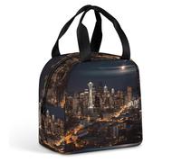 Borsa termica per il pranzo, borsa per pasti con stampa City Seattle, borsa per il pranzo, borsa per il pranzo a tenuta stagna, borse per il pranzo portatili riutilizzabili
