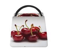 Borsa termica per il pranzo, borsa per pasto con stampa di ciliegie cilene, borsa per il pranzo, borsa termica a tenuta stagna, borse per il pranzo portatili riutilizzabili