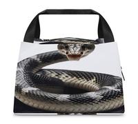 Borsa termica per il pranzo, borsa per pasto con stampa serpente Cobra, borsa per il pranzo, borsa per il pranzo a tenuta stagna, borse per il pranzo portatili riutilizzabili