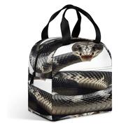 Borsa termica per il pranzo, borsa per pasto con stampa serpente Cobra, borsa per il pranzo, borsa per il pranzo a tenuta stagna, borse per il pranzo portatili riutilizzabili