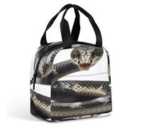 Borsa termica per il pranzo, borsa per pasto con stampa serpente Cobra, borsa per il pranzo, borsa per il pranzo a tenuta stagna, borse per il pranzo portatili riutilizzabili