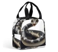 Borsa termica per il pranzo, borsa per pasto con stampa serpente Cobra, borsa per il pranzo, borsa per il pranzo a tenuta stagna, borse per il pranzo portatili riutilizzabili