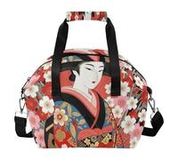 Borsa termica per il pranzo, borsa termica per il pranzo, resistente all'acqua, per lavoro, ufficio, picnic, geisha, bellezza, fiore di ciliegio