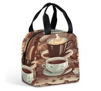 Borsa termica per il pranzo, caffè e dolci, borsa per pasto con stampa di cioccolato e zucchero, borsa per il pranzo, borsa termica a tenuta stagna, borse per il pranzo portatili riutilizzabili
