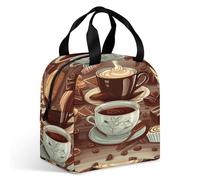 Borsa termica per il pranzo, caffè e dolci, borsa per pasto con stampa di cioccolato e zucchero, borsa per il pranzo, borsa termica a tenuta stagna, borse per il pranzo portatili riutilizzabili
