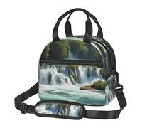 Borsa termica per il pranzo Cascate sul fiume Krka Lunch Box per donne e uomini Borsa termica riutilizzabile a tenuta stagna per picnic in ufficio