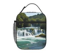 Borsa termica per il pranzo Cascate sul fiume Krka Lunch Box per donne e uomini Borsa termica riutilizzabile a tenuta stagna per picnic in ufficio