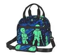 Borsa termica per il pranzo che si illumina al buio, per uomini e donne, per adulti, riutilizzabile, con cinghia regolabile, grande capacità, a prova di perdite, per lavoro, viaggi, ufficio