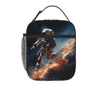 Borsa termica per il pranzo con astronauta che vola nello spazio, per donne e uomini, riutilizzabile, a prova di perdite, borsa termica per il pranzo per ufficio e picnic