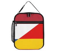 Borsa termica per il pranzo con bandiera dei Paesi Bassi e della Germania, con manico staccabile, per viaggi, lavoro, picnic