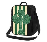 Borsa termica per il pranzo con bandiera irlandese americana, per donne e uomini, riutilizzabile, a prova di perdite, con tracolla regolabile, graziosa borsa per il pranzo per adulti