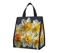 Borsa termica per il pranzo con bouquet di narcisi per donne e uomini, borsa della spesa riutilizzabile, grande borsa termica a tenuta stagna, pieghevole, portatile, per lavoro, campeggio, picnic