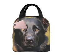 Borsa termica per il pranzo con cane da pastore tedesco nero per donne e uomini a tenuta stagna borsa termica per il pranzo borsa tote per il lavoro picnic