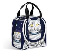 Borsa termica per il pranzo con gatto in Spacess, grande capacità, a prova di perdite, isolata, per donne e uomini, borsa termica portatile per ufficio, viaggi e picnic