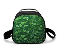 Borsa termica per il pranzo con glitter, per il giorno di San Patrizio, con tracolla regolabile, riutilizzabile, per lavoro, picnic, viaggi