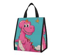 Borsa termica per il pranzo con immagini di dinosauri dei cartoni animati, per donne e uomini, borsa della spesa riutilizzabile, grande borsa termica a tenuta stagna, pieghevole, portatile, per lavoro