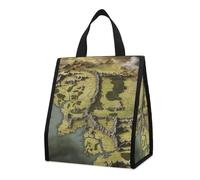 Borsa termica per il pranzo con mappa della Terra di Mezzo per donne e uomini, borsa della spesa riutilizzabile, grande borsa termica a tenuta stagna, pieghevole, portatile, per lavoro, campeggio