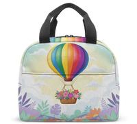 Borsa termica per il pranzo con mongolfiera e nuvole sognanti, scatola termica per la scuola dei bambini, 23 x 13 x 21 cm (02)