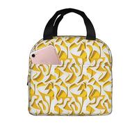 Borsa termica per il pranzo con mosaico irregolare giallo astratto, borsa per il pranzo congelabile, impermeabile, bento lunch box, borsa per il pranzo da donna e uomo, per picnic, ufficio, spiaggi