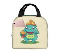Borsa termica per il pranzo con mostro che tiene trofeo borsa per il pranzo per donne e uomini borsa termica a tenuta stagna borsa per il pranzo per il