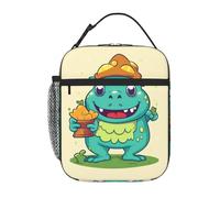 Borsa termica per il pranzo con mostro che tiene trofeo borsa per il pranzo per donne uomini borsa termica per il pranzo borsa tote per picnic lavoro