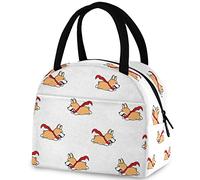 Borsa termica per il pranzo con motivo a forma di cane Corgi volante, borsa termica riutilizzabile per contenitori con manico multitasche per donne e uomini, lavoro scolastico, picnic, viaggi all'aper