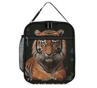 Borsa termica per il pranzo con motivo Tiger And Paws per adulti - Lunchbox riutilizzabile e isolata, piccola borsa termica per il pranzo a prova di perdite per uomini e donne, borsa termica portati
