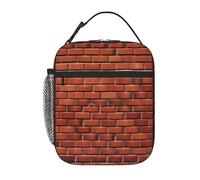 Borsa termica per il pranzo con muro di mattoni rossi, borsa termica per il pranzo per donne e uomini, borsa termica per picnic e lavoro