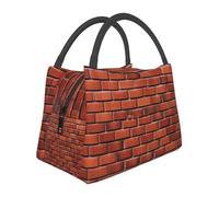 Borsa termica per il pranzo con muro di mattoni rossi, borsa termica per il pranzo per donne e uomini, borsa termica per picnic e lavoro
