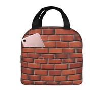 Borsa termica per il pranzo, con muro di mattoni rossi, per donne e uomini, a prova di perdite, borsa termica per il pranzo, borsa per il pranzo per il lavoro e picnic