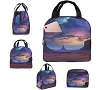 Borsa termica per il pranzo con nebulosa nel monumento del deserto, borsa per il pranzo per le donne, borsa per il pranzo riutilizzabile