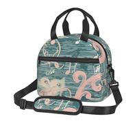 Borsa termica per il pranzo con note da sogno, per donne e uomini, riutilizzabile, a prova di perdite, borsa termica per il pranzo per ufficio e picnic