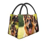 Borsa termica per il pranzo con pastore tedesco felice, borsa termica per il pranzo da donna e da uomo, borsa termica per picnic, lavoro