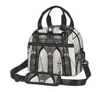 Borsa termica per il pranzo con ponte di Brooklyn, per uomini e donne, per adulti, riutilizzabile, con tracolla regolabile, grande capacità, a prova di perdite, per lavoro, viaggi, ufficio
