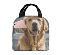Borsa termica per il pranzo con simpatico Golden Retriever, per donne e uomini, riutilizzabile, a prova di perdite, borsa termica per il pranzo per ufficio e picnic