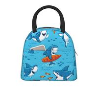 Borsa termica per il pranzo con stampa balena sottomarina portatile a prova di perdite riutilizzabile Tote lavoro scuola picnic ragazzi ragazze