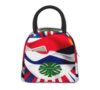 Borsa termica per il pranzo con stampa della bandiera del Costa Rica, portatile, a prova di perdite, riutilizzabile, per lavoro, scuola, picnic, ragazzi e ragazze
