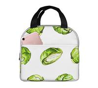 Borsa termica per il pranzo con stampa di cavoletti di Bruxelles Scatola per il pranzo riutilizzabile Borsa per il pranzo per adulti e bambini, Borse per il pranzo a tenuta stagna per il lavoro Uffi